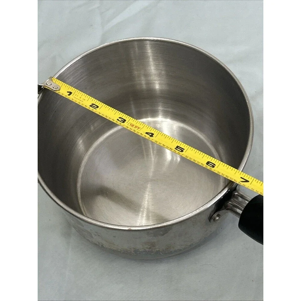 Paula Deen Signature 2 Qt Stainless Steel Saucepan Copper Bottom with Glass Lid